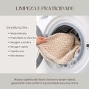 Ver imagem 6 de Tapete Redondo Sala Quarto 100% Algodão Estampa Zigzag Franja Lavável Antiderrapante Decoração Boho