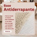 Ver imagem 7 de Tapete Redondo Sala Quarto 100% Algodão Estampa Zigzag Franja Lavável Antiderrapante Decoração Boho