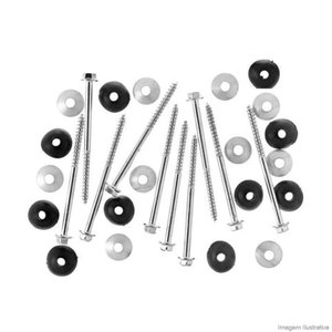 Kit Parafuso para Telhas 5/16x230 10 Peças com 2 Arruelas - 6009 - Urgenfix