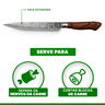 Kit Jogo de Facas de Cozinha Profissional Antiaderente 3 Peças Inox Titanium - 5