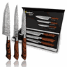 Kit Jogo de Facas de Cozinha Profissional Antiaderente 3 Peças Inox Titanium - 2
