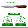 Kit Jogo de Facas de Cozinha Profissional Antiaderente 3 Peças Inox Titanium - 6