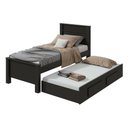 Ver mais imagens de Bicama Solteiro Athenas C/ 2 Gavetas e Cama Auxiliar Amendoa Clean - Lopas