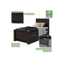 Ver imagem 4 de Bicama Solteiro Athenas C/ 2 Gavetas e Cama Auxiliar Amendoa Clean - Lopas