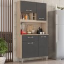 Ver imagem 1 de Kit Cozinha 4 Portas 1 Gaveta 91401 Avena Grafito Demobile
