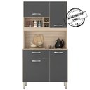Ver imagem 5 de Kit Cozinha 4 Portas 1 Gaveta 91401 Avena Grafito Demobile
