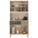Ver imagem 3 de Kit Cozinha 4 Portas 1 Gaveta 91401 Avena Grafito Demobile