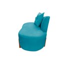 Ver imagem 5 de Namoradeira Sofá Feijão Luna 100cm Orgânica Suede Azul Turquesa