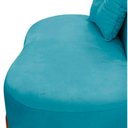 Ver mais imagens de Namoradeira Sofá Feijão Luna 100cm Orgânica Suede Azul Turquesa