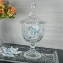 Ver imagem 2 de Kit 2 Bomboniere Potiche de Cristal Baleiro com Pé e Tampa Dublin Lyor Decorativo Transparente