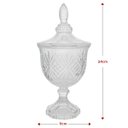 Ver imagem 3 de Kit 2 Bomboniere Potiche de Cristal Baleiro com Pé e Tampa Dublin Lyor Decorativo Transparente