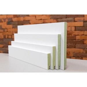 Rodapé 10cm (pacote com 4un) Branco Liso | Santa Rita Reveste