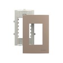 Ver imagem 1 de Placa com Suporte Margirius Sleek Colors 4x2 para 3 Módulos Horizontais Argila