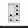 Guarda Roupa 4 Portas Solteiro Mayra Branco - Móveis Arapongas Branco - 8