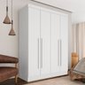 Guarda Roupa 4 Portas Solteiro Mayra Branco - Móveis Arapongas Branco - 1