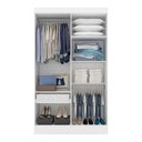 Ver imagem 3 de Guarda Roupa 4 Portas Solteiro Mayra Branco - Móveis Arapongas Branco