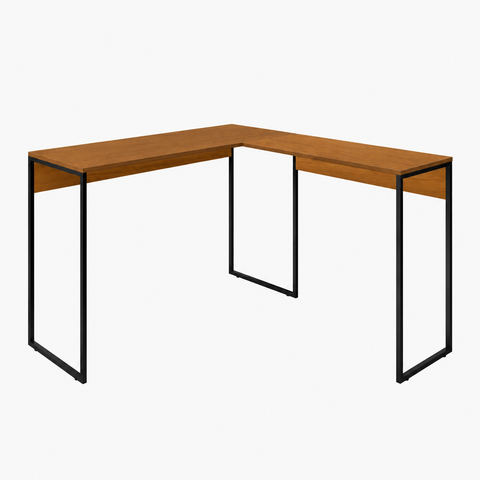Mesa em L Escrivaninha Marrom para Computador Estudo Trabalho Lb