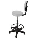 Ver imagem 6 de Cadeira Escritório Operadora Giratória Encosto Fidler Mocho Ecoflex Branco/Couro