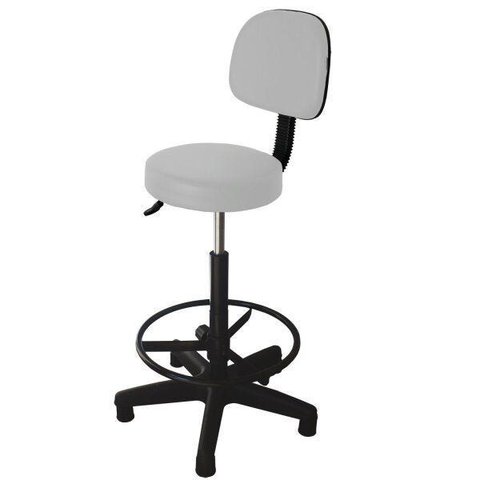 Cadeira Escritório Operadora Giratória Encosto Fidler Mocho Ecoflex Branco/Couro