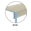 Ver mais imagens de Mesa Escritório 1500x600x750mm M150-60pe40tub Castanheira Natural-azul Dali