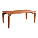 Ver imagem 1 de Mesa de Jantar Retangular 190x90cm Noby Madeira Liptus Castanho Claro - Sallar Home