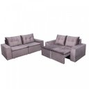 Ver imagem 4 de Conjunto de Sofá Retrátil 2 e 3 Lugares Paraty Móveis