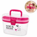 Ver imagem 1 de Maleta Maquiagem Frasqueira Organizadora Cosmesticos Bandeja Removivel Caixa Multiuso Porta Acessori
