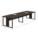 Ver imagem 3 de Mesa de Reunião Escritório 8 Lugares 3,60m Freijó Preto
