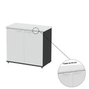 Ver imagem 6 de Armário Baixo para Escritório P25 com 2 Portas Preto/Branco