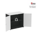 Ver imagem 7 de Armário Baixo para Escritório P25 com 2 Portas Preto/Branco