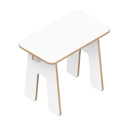 Mesa Infantil Amadeirada em Mdf com Bordas Naturais:branco