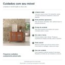 Ver imagem 3 de Buffet Arco 103 cm Porta Sextavada Incolar Cedro
