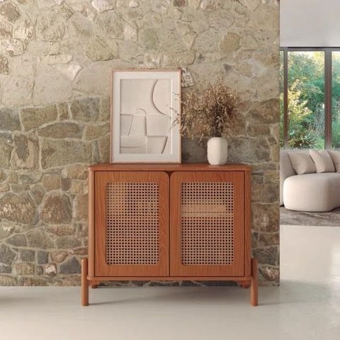 Buffet Arco 103 cm Porta Sextavada Incolar Cedro