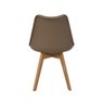 Kit 2 Cadeiras para Jantar Cozinha Saarinen Leda Design Wood Base Madeira Nude - 6