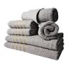 Jogos de Toalhas 2 Banhos 2 Rosto 2 Tapetes 6 Pçs Cinza - 1