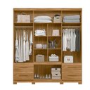 Ver imagem 3 de Guarda Roupa 8 Portas com Espelho Porto Plus Freijó 943036 Moval
