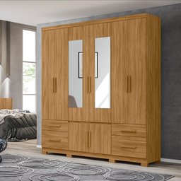 Guarda Roupa 8 Portas com Espelho Porto Plus Freijó 943036 Moval - 2
