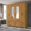 Ver imagem 2 de Guarda Roupa 8 Portas com Espelho Porto Plus Freijó 943036 Moval