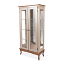 Ver imagem 2 de Cristaleira 2 Portas com Puxador Bolinha e Pés Luiz Xv Meyer - Amêndoa com Tampo e Base Imbuia Glaze