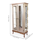 Ver imagem 4 de Cristaleira 2 Portas com Puxador Bolinha e Pés Luiz Xv Meyer - Amêndoa com Tampo e Base Imbuia Glaze