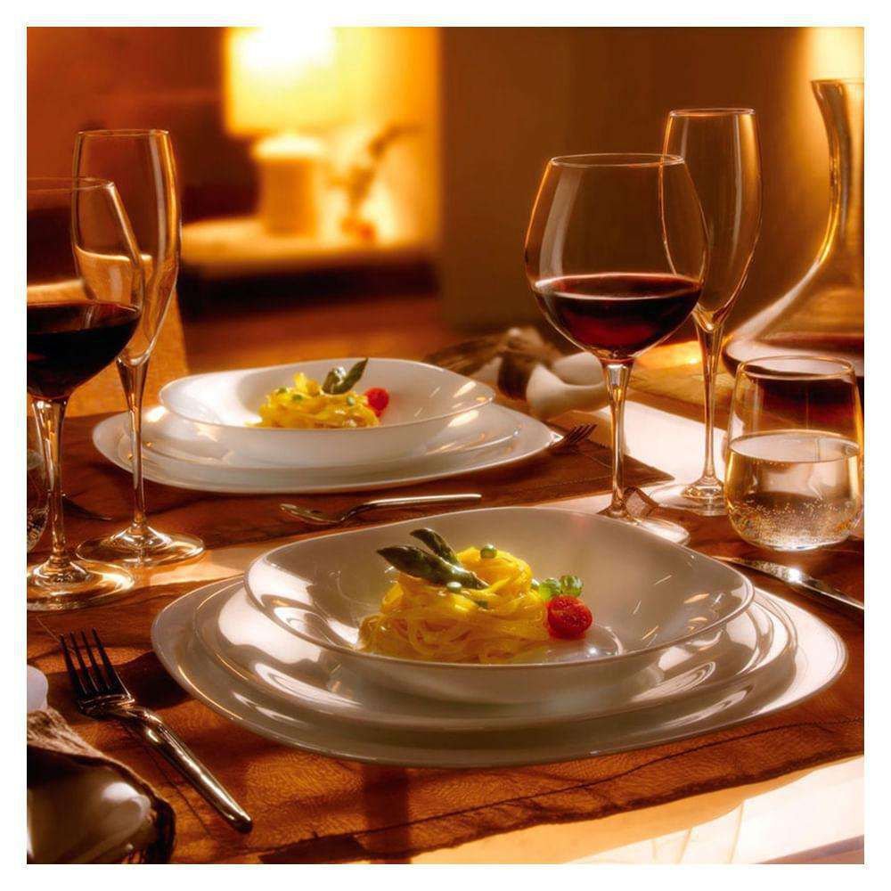 Jogo de Pratos Parma Raso Vidro Temperado Branco 6 Peças - 3