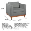 Ver imagem 3 de Kit Sofa 2 Lugares e Poltrona Europa Bouclé - Adj Decor