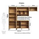 Ver imagem 4 de Armário de Cozinha Compacta Modulada 4 Peças 7 Portas com Vidro 274cm 100% MDF Vicenza Espresso Móveis Bege/Amêndoa/Off White