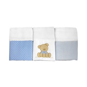Fralda de Boca Urso Bolacha Azul