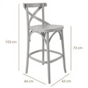 Ver imagem 4 de Banqueta Madeira Maciça Tauarí X Texas