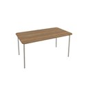 Ver imagem 7 de Conjunto: Mesa de Cozinha Sena Tampo Madeirado 90x160cm e 4 Cadeiras Florença Niquel/nogueira -