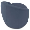 Ver imagem 7 de Poltrona Sala Decorativa Redonda 91cm Steve Suede Azul Marinho I01 - Mpozenato