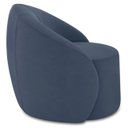 Ver imagem 6 de Poltrona Sala Decorativa Redonda 91cm Steve Suede Azul Marinho I01 - Mpozenato