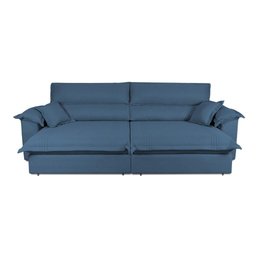 Sofá Retrátil Reclinável 3,00m Nivus Azul c/ Molas Ensacadas - King House - 3