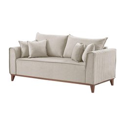 Sofá 4 Lugares Living M-46 Martins Veludo Creme - 1